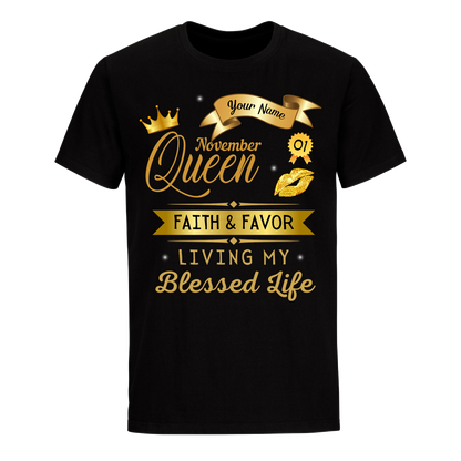 NOVEMBER PERSONALIZABLE FAITH AND FAVOUR SHIRT