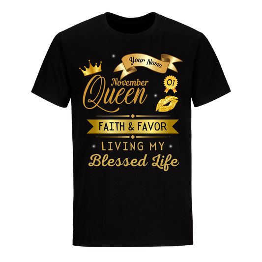 NOVEMBER PERSONALIZABLE FAITH AND FAVOUR SHIRT