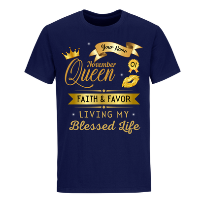 NOVEMBER PERSONALIZABLE FAITH AND FAVOUR SHIRT