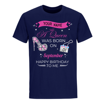 SEPTEMBER PERSONALIZABLE QUEEN SHIRT