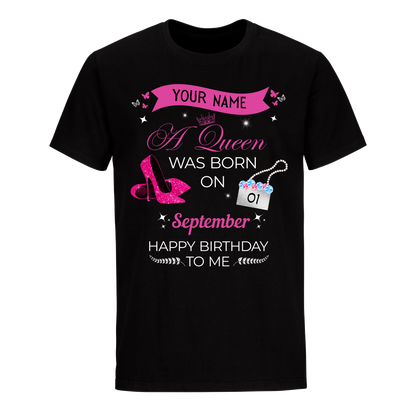 SEPTEMBER PERSONALIZABLE BIRTHDAY SHIRT