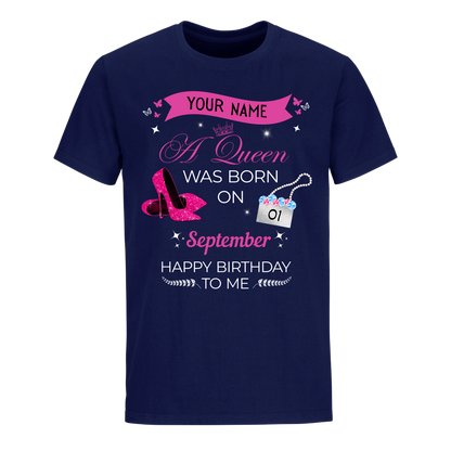 SEPTEMBER PERSONALIZABLE BIRTHDAY SHIRT