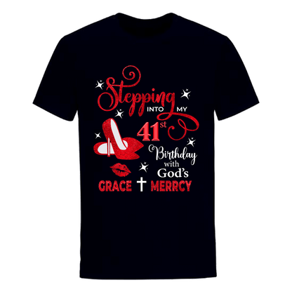 41st BIRTHDAY WITH GOD'S GRACE & MERCY SHIRT