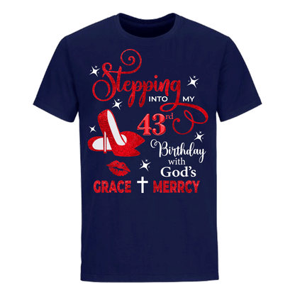 43rd BIRTHDAY WITH GOD'S GRACE & MERCY SHIRT