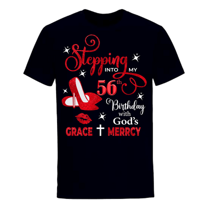 56TH BIRTHDAY WITH GOD'S GRACE & MERCY SHIRT