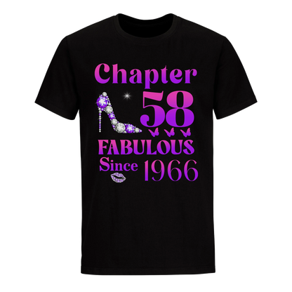 58TH FABULOUS SINCE 1966 UNISEX SHIRT