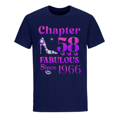 58TH FABULOUS SINCE 1966 UNISEX SHIRT