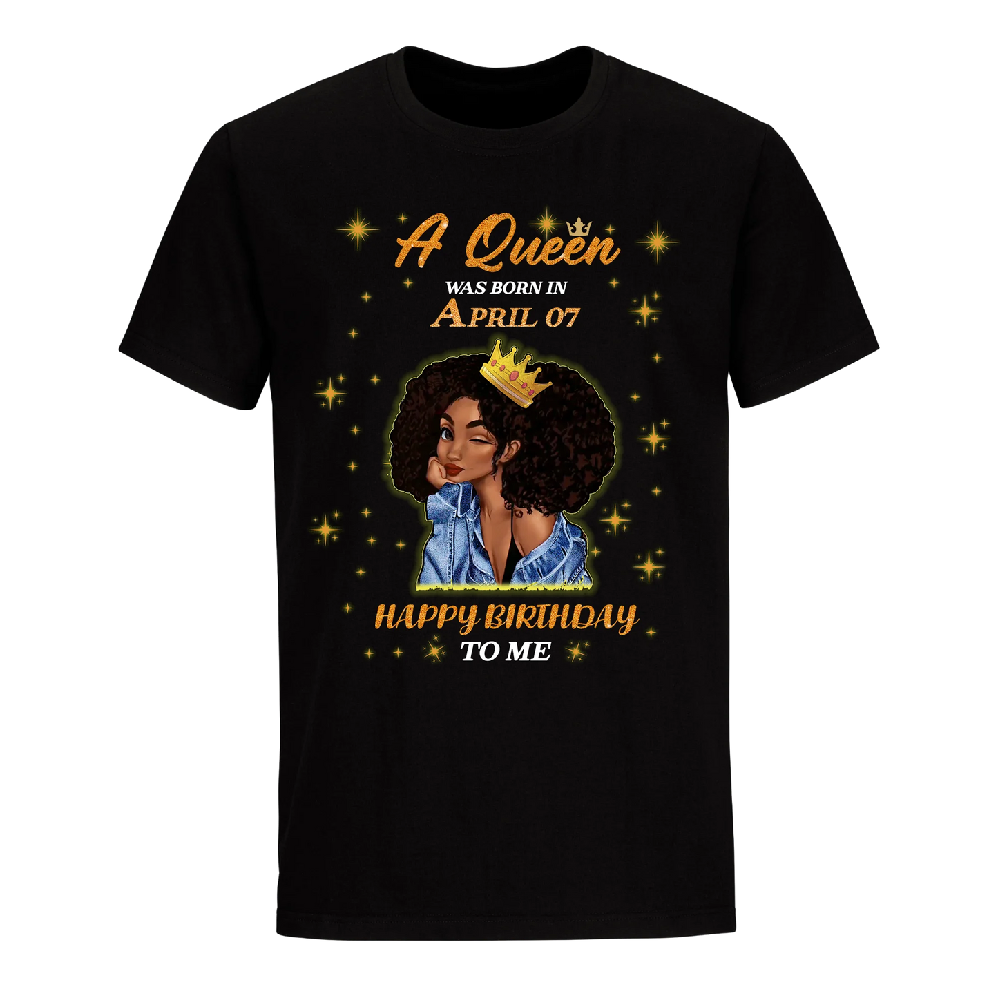 A QUEEN WAS BORN IN APRIL 7TH UNISEX SHIRT