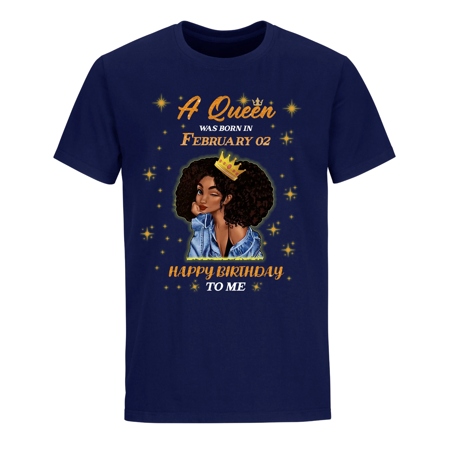 A QUEEN WAS BORN IN FEBRUARY 2ND UNISEX SHIRT