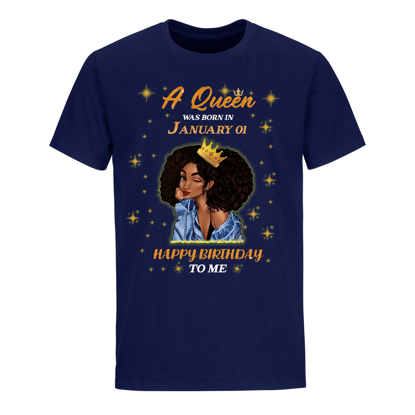 A QUEEN WAS BORN IN JANUARY 1ST UNISEX SHIRT