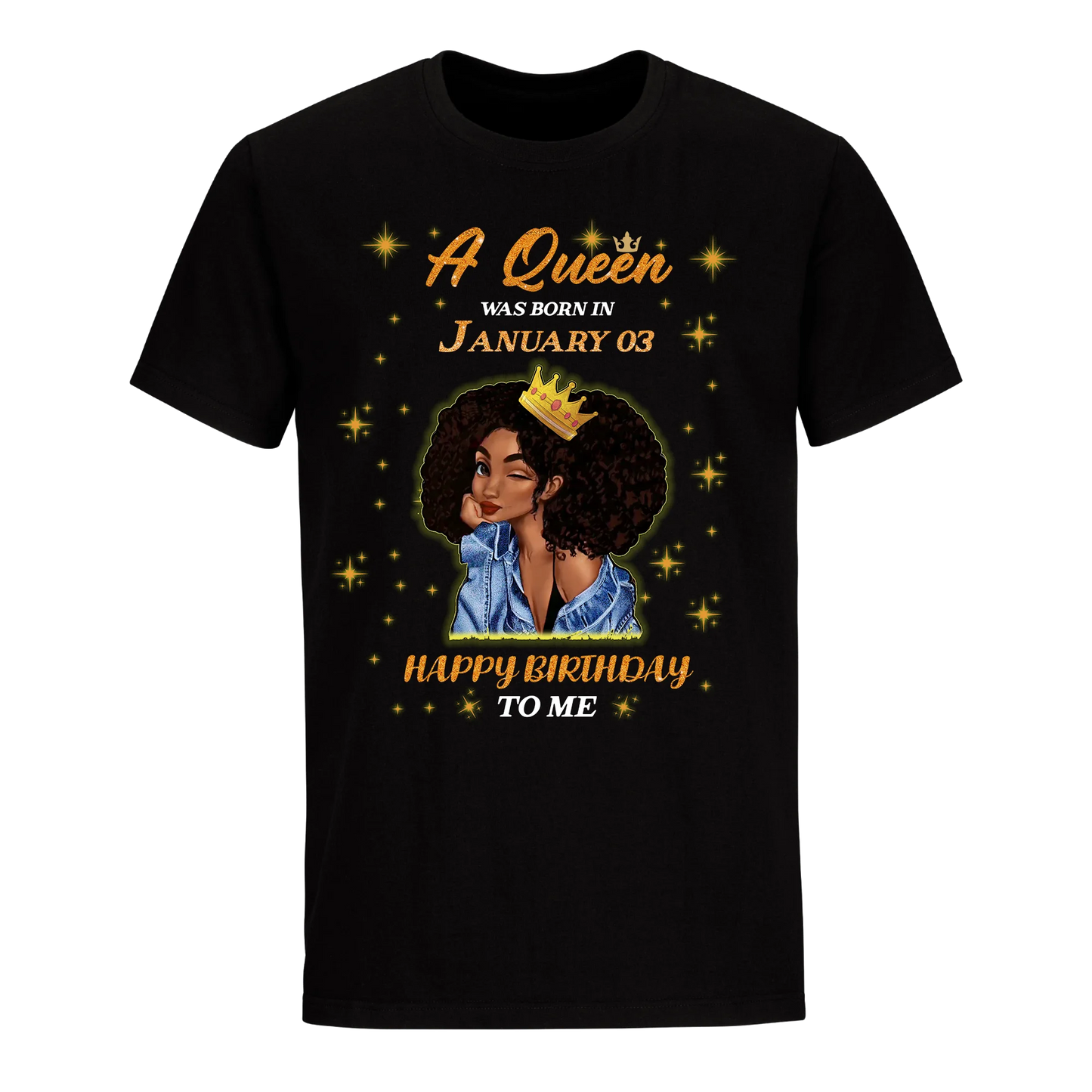 A QUEEN WAS BORN IN JANUARY 3RD UNISEX SHIRT