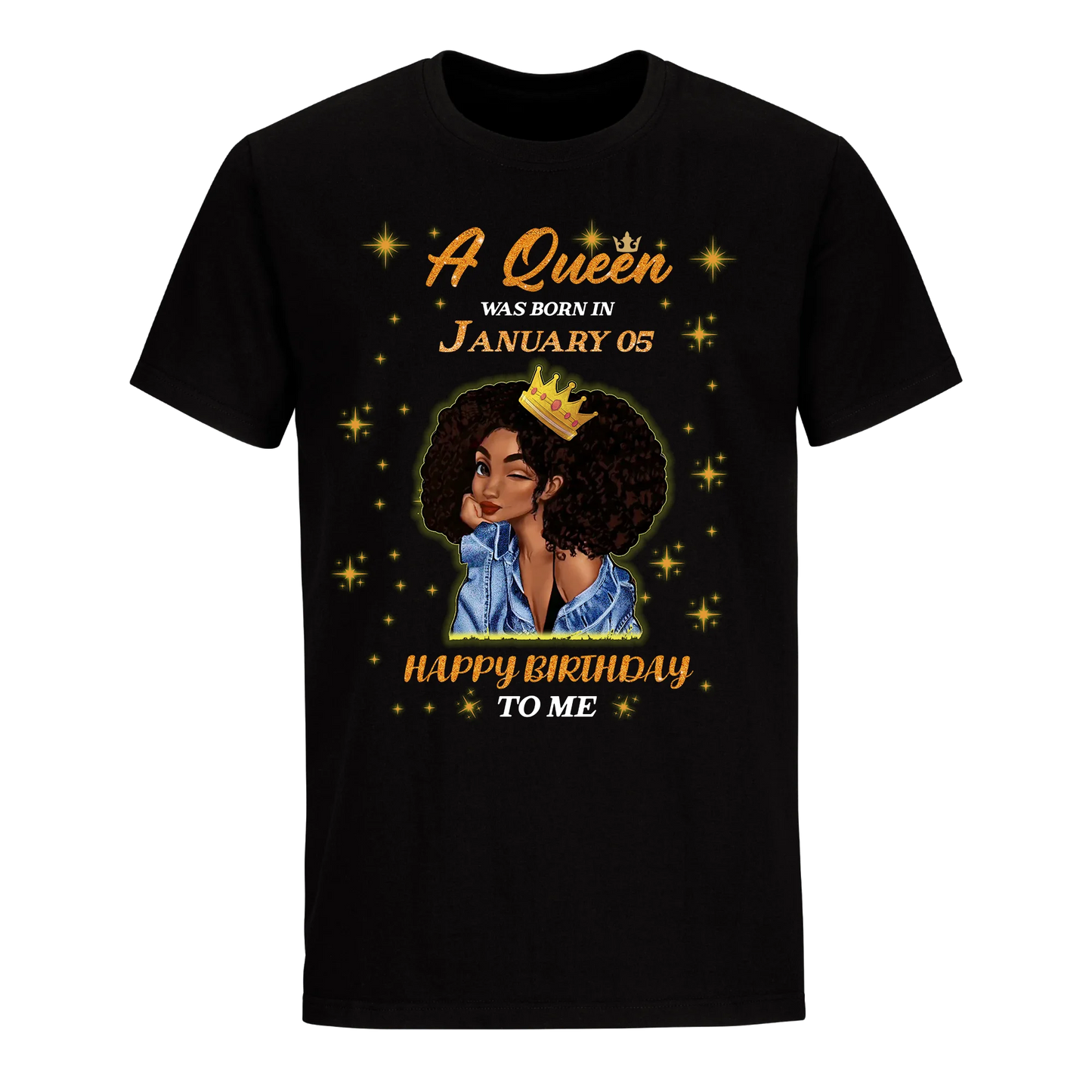 A QUEEN WAS BORN IN JANUARY 5TH UNISEX SHIRT