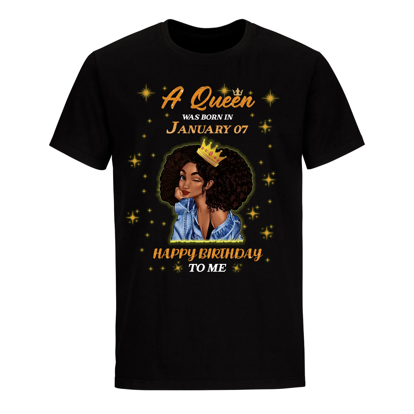 A QUEEN WAS BORN IN JANUARY 7TH UNISEX SHIRT