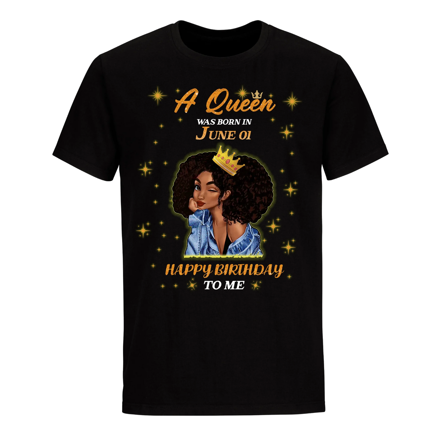 A QUEEN WAS BORN IN JUNE 1ST UNISEX SHIRT