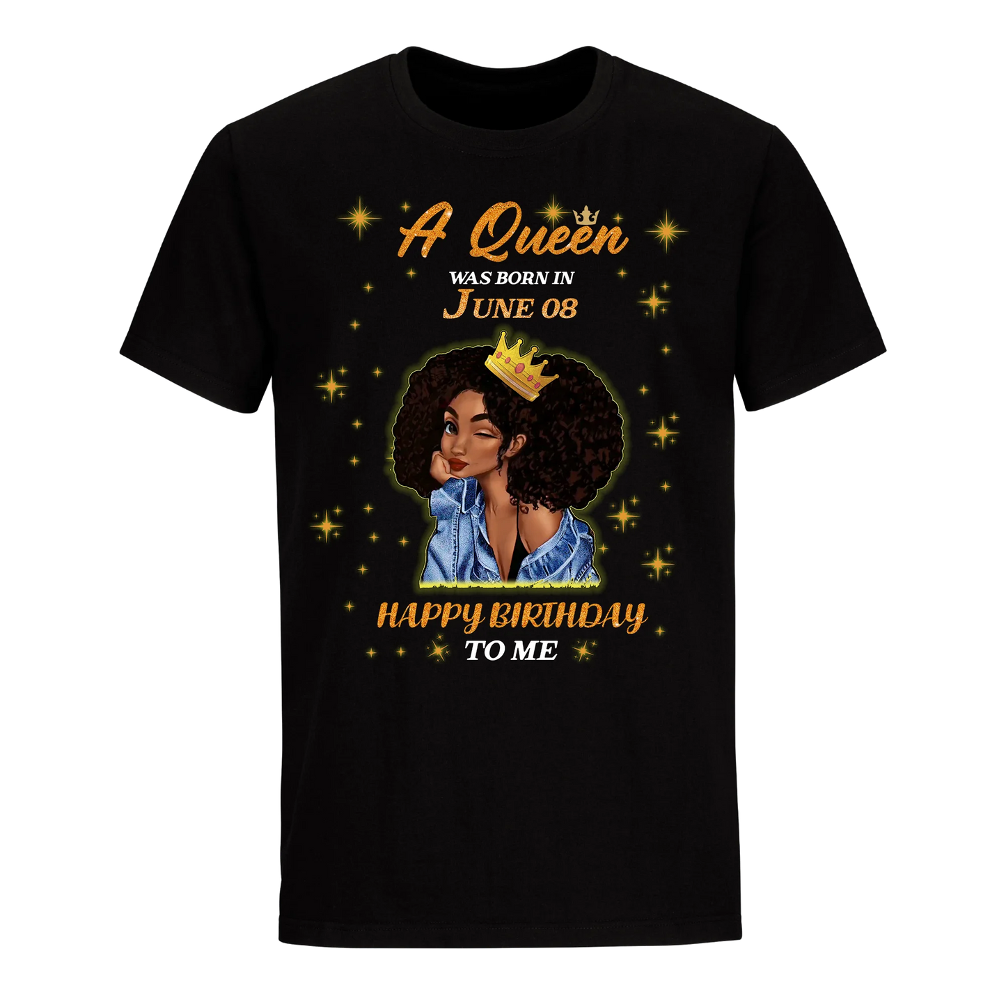 A QUEEN WAS BORN IN JUNE 8TH UNISEX SHIRT