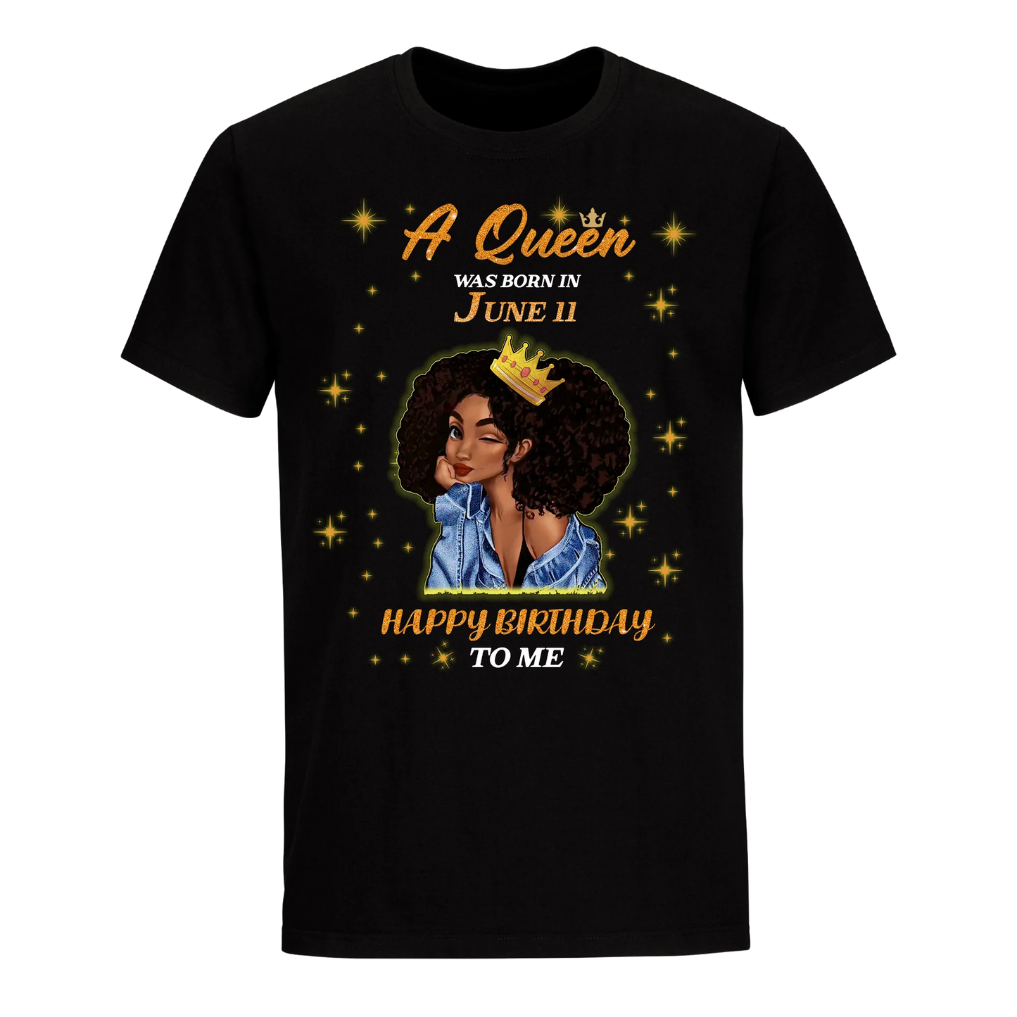 A QUEEN WAS BORN IN JUNE 11TH UNISEX SHIRT