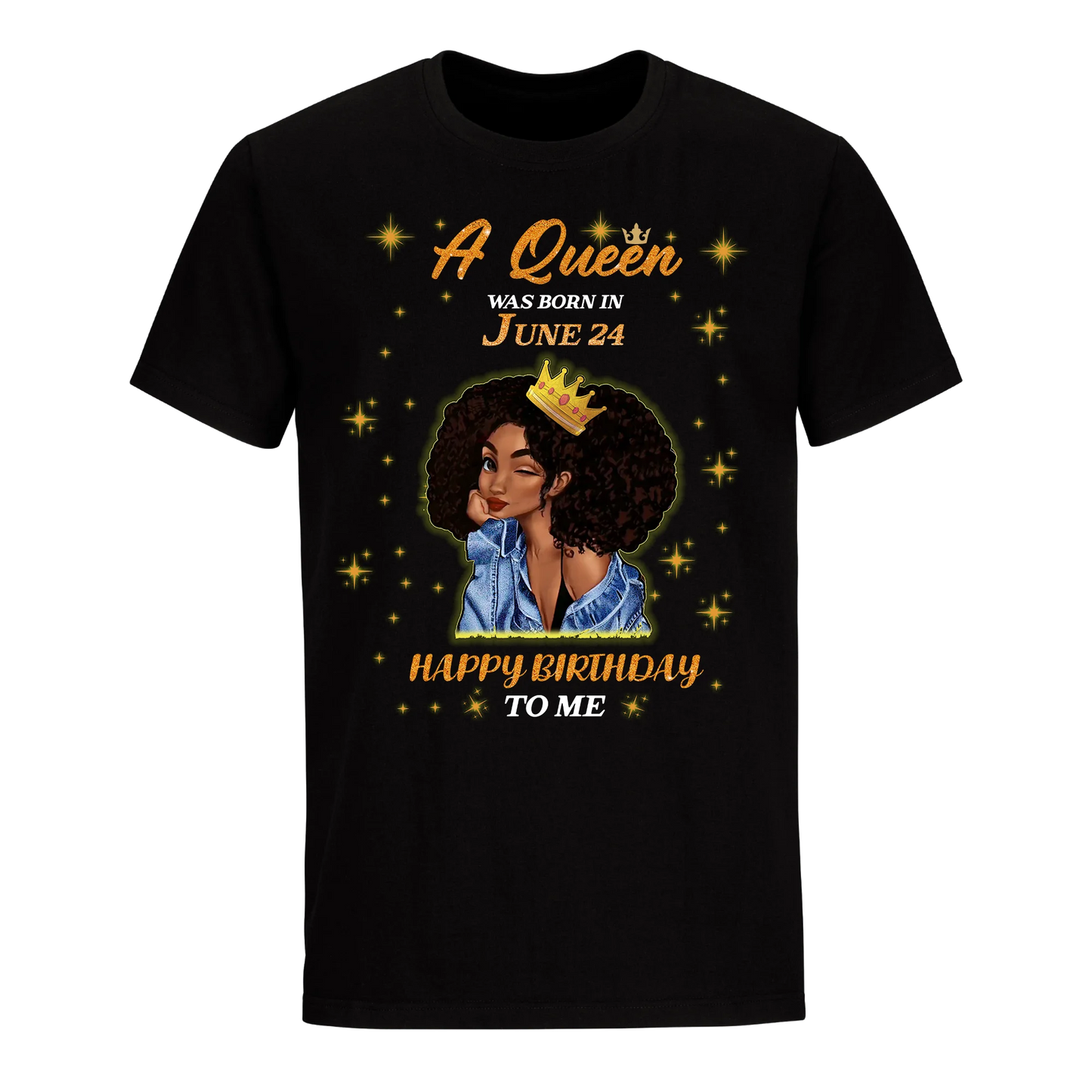 A QUEEN WAS BORN IN JUNE 24TH UNISEX SHIRT