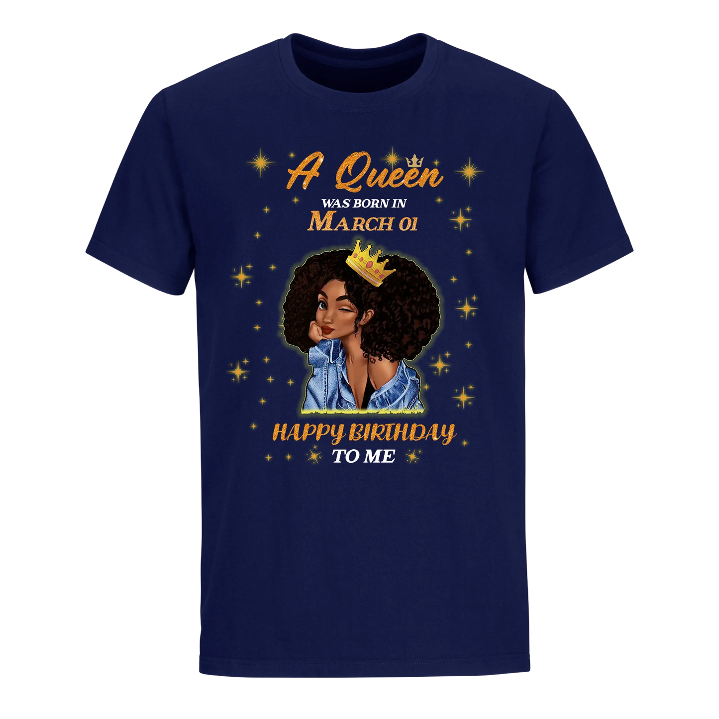 A QUEEN WAS BORN IN MARCH 1ST UNISEX SHIRT