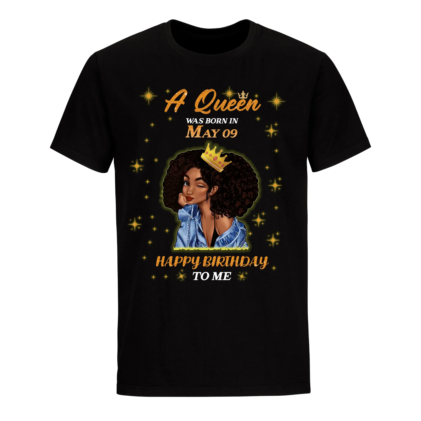 A QUEEN WAS BORN IN MAY 9TH UNISEX SHIRT