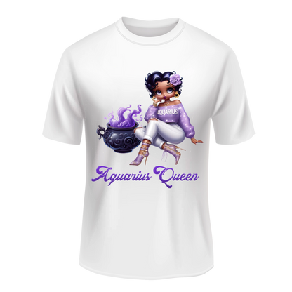 AQUARIUS QUEEN ZODIAC SUNSIGN UNISEX SHIRT