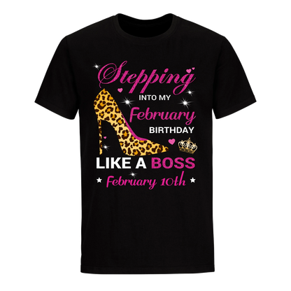 BIRTHDAY BOSS FEBRUARY 10TH UNISEX SHIRT