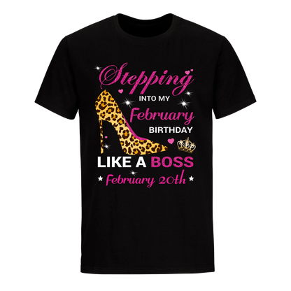 BIRTHDAY BOSS FEBRUARY 20TH UNISEX SHIRT