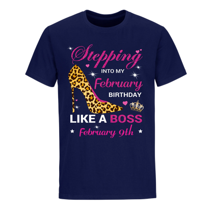 BIRTHDAY BOSS FEBRUARY 9TH UNISEX SHIRT