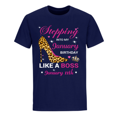 BIRTHDAY BOSS JANUARY 11TH UNISEX SHIRT