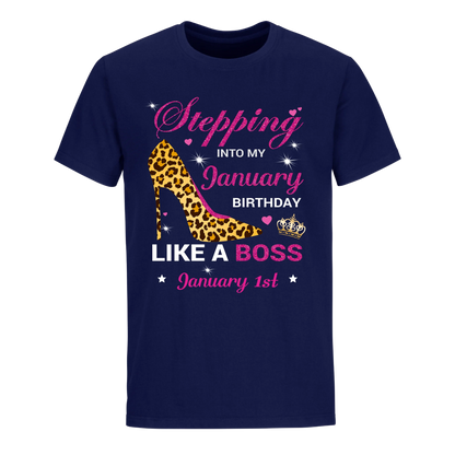 BIRTHDAY BOSS JANUARY 1ST UNISEX SHIRT