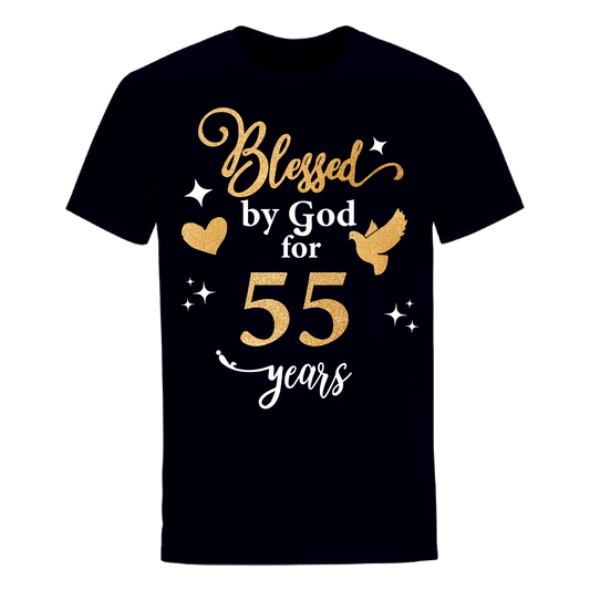 BLESSED BY GOD FOR 55 YEARS UNISEX SHIRT