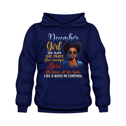 Boss In Control Hoodie December Hooded Unisex Sweatshirt