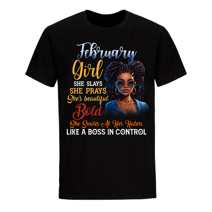 BOSS IN CONTROL FEBRUARY UNISEX SHIRT