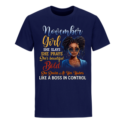 BOSS IN CONTROL NOVEMBER UNISEX SHIRT