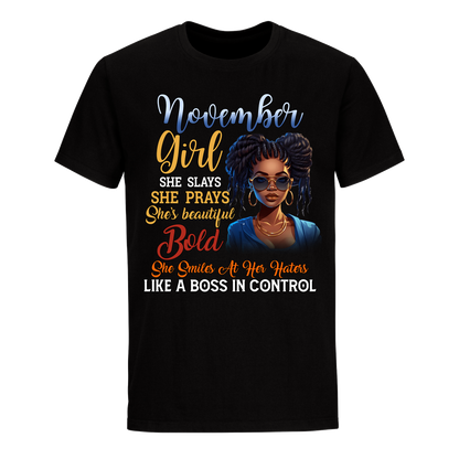 BOSS IN CONTROL NOVEMBER UNISEX SHIRT