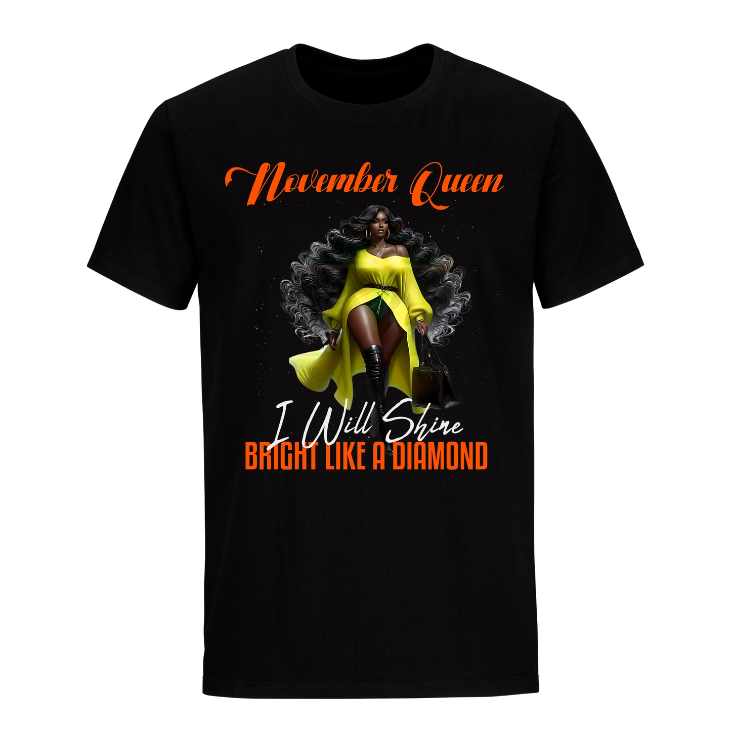 BRIGHT LIKE A DIAMOND NOVEMBER QUEEN UNISEX SHIRT