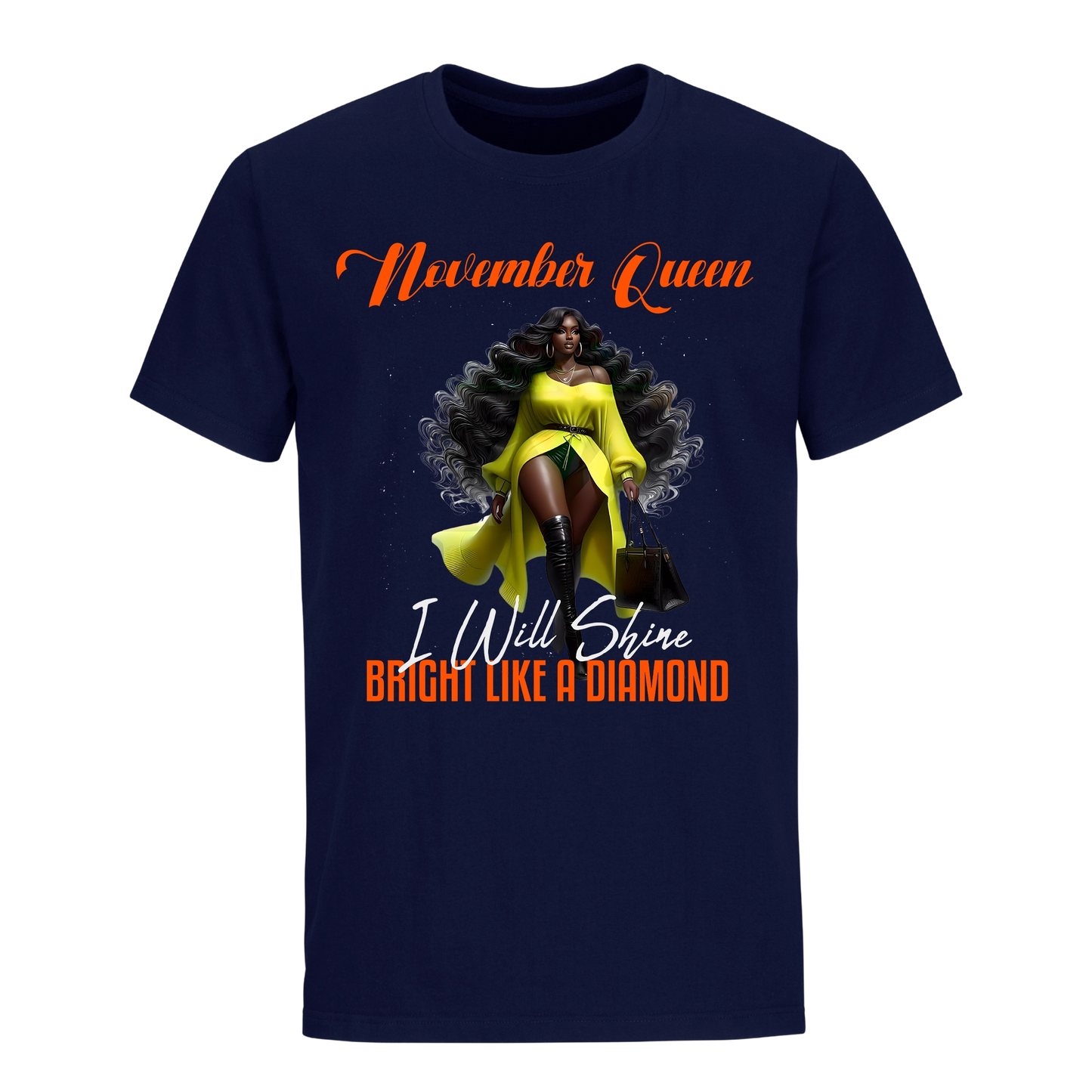 BRIGHT LIKE A DIAMOND NOVEMBER QUEEN UNISEX SHIRT