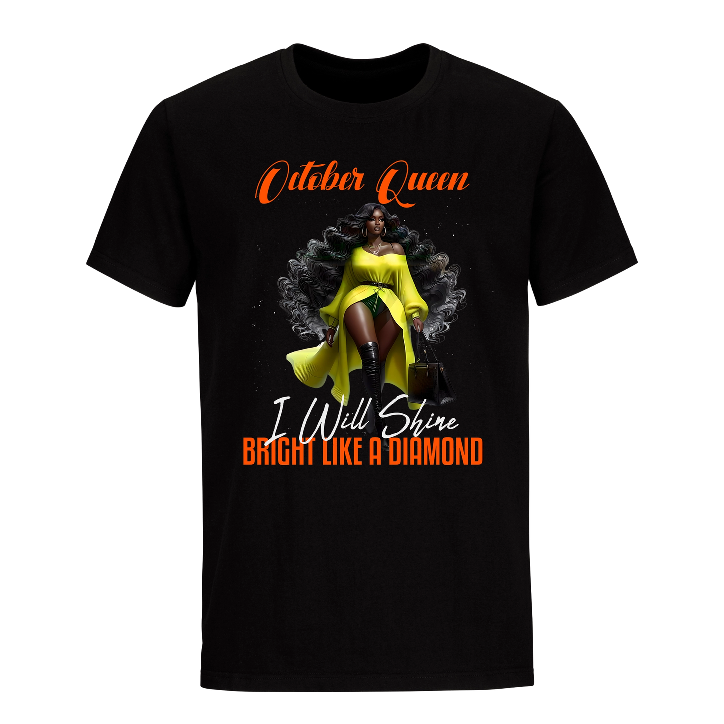 BRIGHT LIKE A DIAMOND OCTOBER QUEEN UNISEX SHIRT