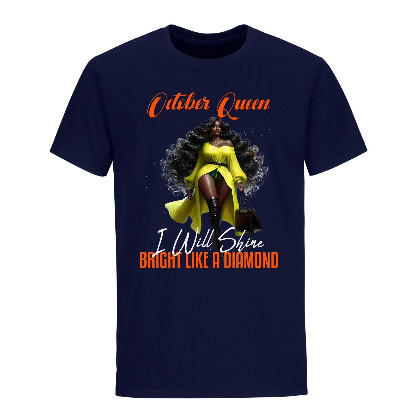 BRIGHT LIKE A DIAMOND OCTOBER QUEEN UNISEX SHIRT