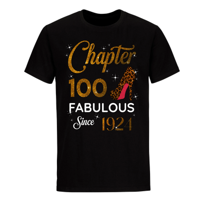 CHAPTER 100 FABULOUS SINCE 1924 UNISEX SHIRT GOLDEN