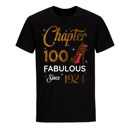 CHAPTER 100 FABULOUS SINCE 1924 UNISEX SHIRT GOLDEN