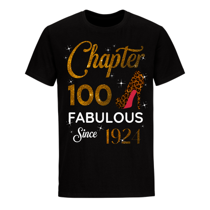 CHAPTER 100TH FABULOUS SINCE 1924 GOLDEN UNISEX SHIRT