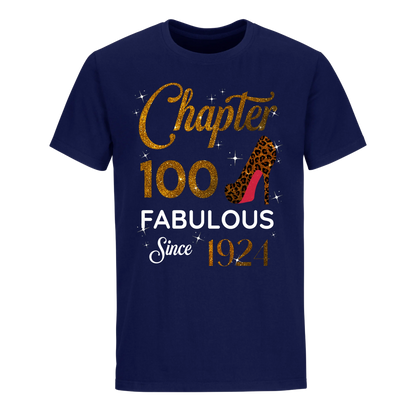 CHAPTER 100 FABULOUS SINCE 1924 UNISEX SHIRT GOLDEN