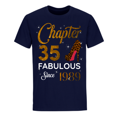 CHAPTER 35TH FABULOUS SINCE 1989 GOLDEN UNISEX SHIRT