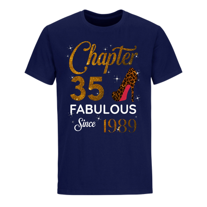 CHAPTER 35 FABULOUS SINCE 1989 UNISEX SHIRT GOLDEN