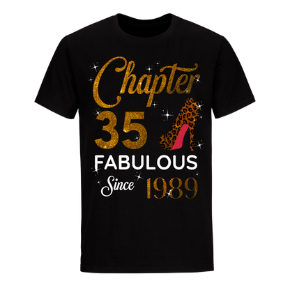 CHAPTER 35TH FABULOUS SINCE 1989 GOLDEN UNISEX SHIRT