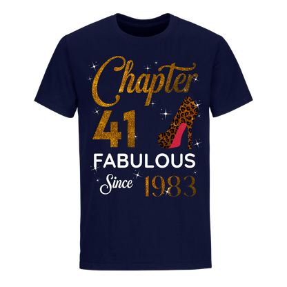 CHAPTER 41ST FABULOUS SINCE 1983 GOLDEN UNISEX SHIRT