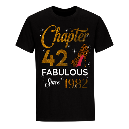 CHAPTER 42ND FABULOUS SINCE 1982 GOLDEN UNISEX SHIRT