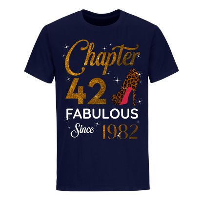 CHAPTER 42ND FABULOUS SINCE 1982 GOLDEN UNISEX SHIRT