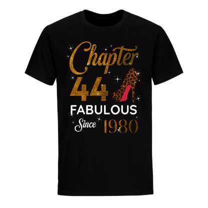 CHAPTER 44 FABULOUS SINCE 1980 UNISEX SHIRT GOLDEN