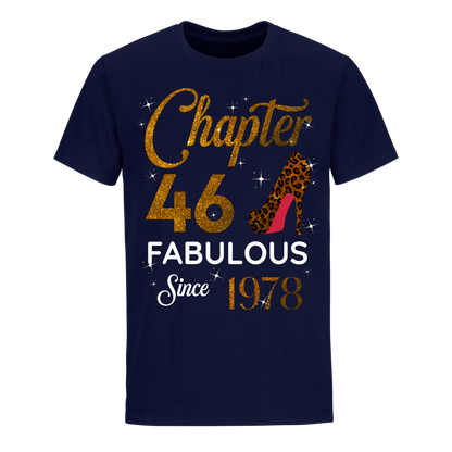 CHAPTER 46TH FABULOUS SINCE 1978 GOLDEN UNISEX SHIRT